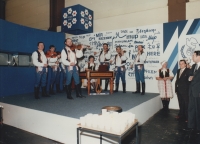 Cimbálová muzika Polajka během vystoupení ve Vídni v únoru 1986