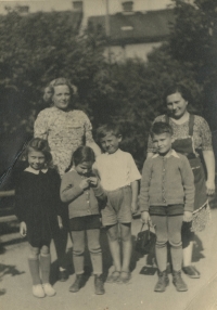 Josef Kraus and his sister in kindergarten 