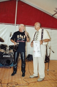 At Svijany beer festival with the singer Milan Drobný, after the year 2000