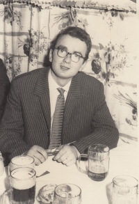 František Horák at a dance party in the 60s of the 20th century