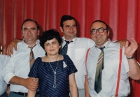 František Horák (first from the right) with his brothers and sister, after the year 2000  