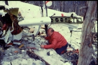 Miroslav Jech jako dobrovolný člen HS Jizerské hory u zásahu havárie dvou francouzských letadel u Smědavské hory v roce 1992