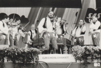 Cimbalom band Polajka during a performance in Copenhagen, March 1987