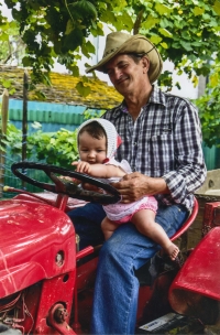 J. Merhaut with his granddaughter, 2018