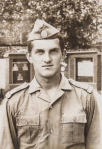 Josef Merhaut in the army, 1979