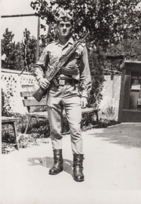 During his military service, 1979