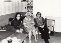 Witness' mother (in the middle) with daughters, younger Kristina (on the right) and older Marie Magdalena (on the left), Turnov, 1975