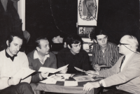 Group of Five. From left: Jaromír Hynšt, Josef Tomeček, Vladimír Groš, Jiří Peša and Josef Kozumplík, 1970