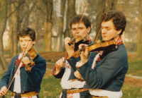 Varmuža brothers. From the left: Petr, Pavel a Josef, in spring 1989