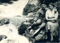 Her parents during the Sokol movement trip to Slovakia in 1936 