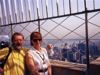 Mr. Mann and Mrs. Mannová on the Empire State Building in New York in 1995 