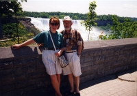 Mr. Mann and Mrs. Mannová by Niagara Falls in 1995
