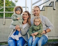 Her son Ondřej with his family in 2019