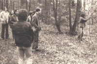 First Jarní báseň – a book, happening in the woods near Útěchov, 3 April 1980