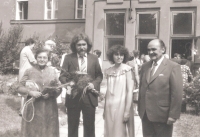 With parents Ludmila and Vratislav and sister Anna after graduation, 1983