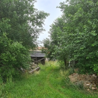 Barn at the house in Chvalsiny No. 81, from which Josef Sýkora left on his bicycle after escaping from Mauthausen, viewed in 2021	