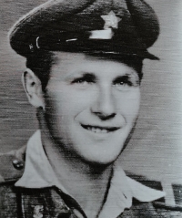 Jan Sýkora in the army in Bratislava, 1955