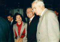 Livia Klausová, Václav Klaus and František Hromek in the Vítkovice Ironworks