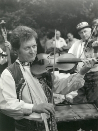 Martin Hrbáč with his ensemble, 1980s 

