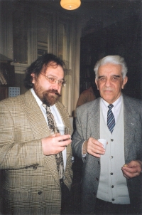 As a university teacher with the doyen of Serbian Slavic Studies Bogdan Terzić, Belgrade, 2001