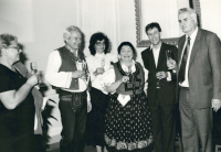 From Lord Rothschild's visit to the chateau in Šilheřovice with dulcimer music by Technik in 1992