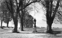 Linden avenue leading from the castle to Barák (or Englišova vyhlídku) and the statue of St. John of Nepomucký, 1935