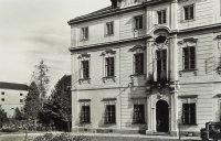 Hrabyně Chateau, left granary and ballroom, 1930