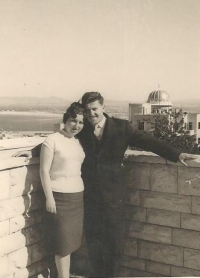 Azriel Dansky with his girlfriend, Nicka, Haifa, 1958