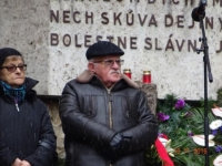 Azriel Dansky at a memorial in Kremnička, November 2016 


