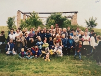 one of the family gatherings at the site of the former Salaš of the Šebeň family