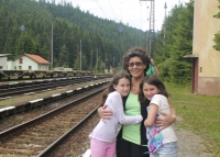 Dana with her granddaughters in Východná.

