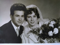 Wedding photo of Jan Hanzlík in 1966