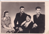 The witness with her father, mother, and brother, 16th of June 1944 