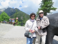 Photographs of Dana and her husband on a trip to the Tatras.
