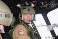 In a helicopter in Afghanistan