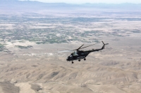 Helicopter in flight over Afghanistan