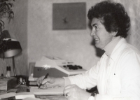Marie Šubertová v době, kdy vedla Jednotu v Červené Vodě, začátek 70. let