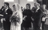 The wedding of Vladimír and Pavla Tomek, on the right both sets of parents, 1972 