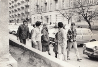 Jiří Fajmon (far back left) in Warsaw, 1982