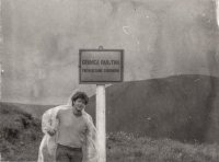 Jiří Fajmon on the Czech/Polish border, 1981