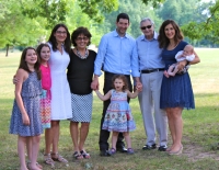 Photo of Dana's family on her 70th birthday.
