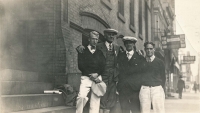 Witness's father, František Miloslav Marek in America, 1926, second from the right