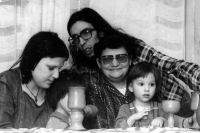 Vladimír with his wife, sons and his mother-in-law. Early 1980's