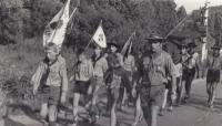 Scout camp in Sloup, 1970 