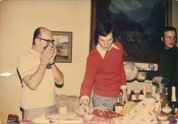 Richard Stára s otcem a bratrem, Praha 1973