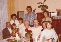 Richard Stára with relatives, Prague 1983