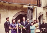 Richard Stára, brother's graduation, Prague 1974