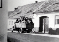 German civilian refugees on their way through Bernartice