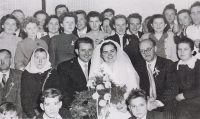 Wedding of the parents of Václav Slouk and Jindřiška Hulatová, 10 November 1956