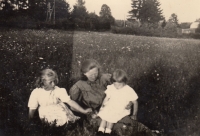 Marie Plachá (on the left) with her mother and sister Angela (on the right)
